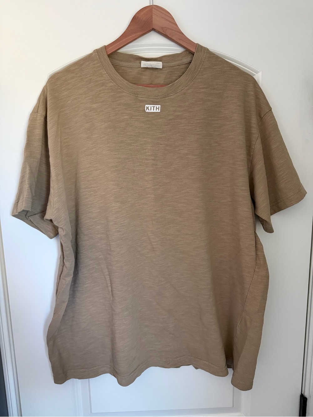 Kith Tan Short Sleeve Crewneck T-Shirt with Chest Logo